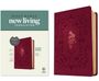 : NLT Giant Print Bible, Filament-Enabled Edition (Leatherlike, Cranberry Flourish, Red Letter), Buch