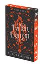 Cover to be revealed soon! FALLEN DEMON: DLE by Aurora Ascher. Unten ein stilisiertes blaues Buch-Logo mit "k".
