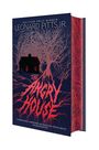 "The Angry House: Deluxe Stenciled Edges" von Leonard Pitts Jr.; oben rechts Text "Cover to be revealed soon!" mit Logo unten.
