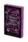 Text: "A TONGUE SO SWEET AND DEADLY: DELUXE LIMITED EDITION by Sophia St. Germain". Blaues Logo mit einem 'k'.