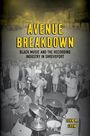 "Avenue Breakdown: Black Music in Shreveport" zeigt Musiker beim Spielen vor tanzendem Publikum. Unten steht "John M. Shaw".