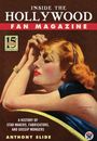 "INSIDE THE HOLLYWOOD FAN MAGAZINE", Preisangabe, Frau mit rotem Lippenstift in stilisierter Illustration.