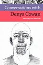 "Conversations with Denys Cowan, Edited by Jake Zawacki." Eine schwarz-weiße Zeichnung eines glatzköpfigen Mannes.