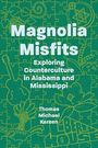 „Magnolia Misfits. Exploring counterculture in Alabama and Mississippi. Thomas Michael Kersen.“ Puzzle-Design mit Symbolen.