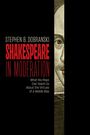 Der Text „Stephen B. Dobranski, SHAKESPEARE IN MODERATION, What His Plays Can Teach Us About the Virtues of a Middle Way“ steht links. Rechts ist ein halbes Porträt von Shakespeare.