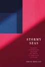 Text: "Stormy Seas: Taiwan Under the Shadow of China in the 21st Century, Thung-Hong Lin." Rotes und blaues abstraktes Design.