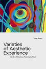 "Varieties of Aesthetic Experience" von Tone Roald. Buntes abstraktes Gemälde mit spiralförmigen Mustern oben.