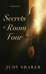"Is Sex Love?", "Secrets in Room Four", "Judy Sharer". Silhouetten eines Paares durch eine Tür mit einem Schlüsselanhänger "4".