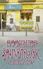 "BOOKSHOP SOUNDTRACK" von Nicholas Lyon. Einladendes Geschäft mit gelber Fassade, Fahrrad und Blumendekor.