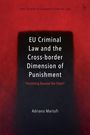 Text: "EU Criminal Law and the Cross-border Dimension of Punishment. Punishing Beyond the State? Adriano Martufi."
Hintergrund in rotem und schwarzem Farbverlauf.