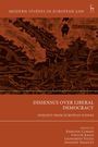 "DISSENSUS OVER LIBERAL DEMOCRACY: INSIGHTS FROM EUROPEAN JUDGES" auf rötlichem Hintergrund, alte Karte.