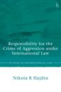 „Responsibility for the Crime of Aggression under International Law“ von Nikola R Hajdin, grün-blauer Hintergrund.