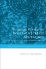 Text: „Judicial Review in Investment Treaty Arbitration“, „The Impact of Customary International Law“, „Josefin N Engström“. Oben blaues Muster.
