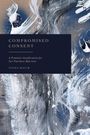 „COMPROMISED CONSENT“ von Ivana Bacik. Abstrakte Pinselstriche in Blau, Weiß und Grau.