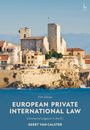 Text: "European Private International Law", "Commercial Litigation in the EU", "Geert Van Calster". Mittelmeerambiente mit alten Gebäuden.