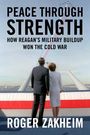 "Peace Through Strength: How Reagan’s Military Buildup Won the Cold War" - Zwei Personen schauen Flugzeugen nach.
