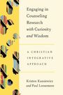 "Engaging in Counseling Research with Curiosity and Wisdom" ist der Titel, Bücher in Kreisform am Rand.