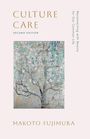 "CULTURE CARE", "SECOND EDITION", "MAKOTO FUJIMURA". Baumgemälde mit blühenden Ästen auf blassem Hintergrund.