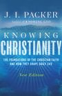 J.I. Packer, "Knowing Christianity", Grundlagen des Glaubens, neue Edition. Hintergrund in Blau mit Wasser und Lichtstrahlen.
