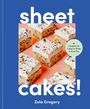 „Sheet cakes! 51 Exceptional Cakes to Make in One Pan. Zola Gregory.“ Farbig bestreute Kuchenstücke mit Zuckerglasur.