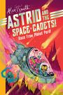 "ASTRID AND THE SPACE CADETS! Race from Planet Peril!" Ein Raumschiff, bunte Monster, Kometen und rote Berglandschaft.