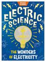 Text: "Pocket Science: Electric Science. The Wonders of Electricity." Eine gelbe Glühbirne auf blauem Hintergrund mit Blitzen.