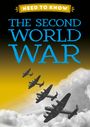 Text: "NEED TO KNOW THE SECOND WORLD WAR." Silhouette von Flugzeugen vor gelb-grauem Himmel.