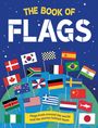 „THE BOOK OF FLAGS“. Darunter viele Länderflaggen auf einem stilisierten Globus und bunte Punkte im Hintergrund.
