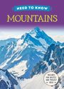 Oben steht "NEED TO KNOW MOUNTAINS". Darunter ist ein schneebedeckter Berggipfel abgebildet.