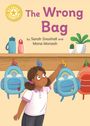 "The Wrong Bag" von Sarah Snashall und Mona Monash. Illustration: Kind greift nach blauem Rucksack mit Regenbogenmotiv.