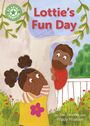 Text: "Lottie's Fun Day", "by Sue Graves and Poppy Prudden", "Reading Champion". Illustration: Ein Kind spielt mit einem Erwachsenen.