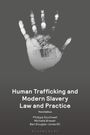„Human Trafficking and Modern Slavery Law and Practice“, Handabdruck mit Barcode, Namen der Autoren.