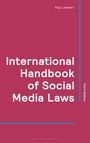 Titel: International Handbook of Social Media Laws. Autor: Paul Lambert. Dritte Edition. Hintergrund in Dunkelrot.