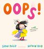 "OOPS! We all make mistakes sometimes..." Ein junges Mädchen in gelbem Mantel und Schal wirkt überrascht.
