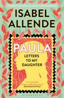 "PAULA - Letters to My Daughter" von Isabel Allende. Silhouette eines Profils mit bunten Blättern verziert.
