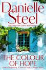 "Danielle Steel. The billion copy bestseller. The Colour of Hope. A new beginning. A time to heal. A happy place." 

Ein Haus mit blauer Fensterläden und Katze.