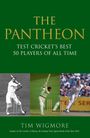 Grünes Cover mit goldener Schrift: "THE PANTHEON, TEST CRICKET'S BEST 50 PLAYERS OF ALL TIME." Fotos von Cricketspielern.