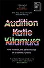 Zitate von "Financial Times", Samantha Harvey, Barack Obama. Titel: "Audition", Autorin: Katie Kitamura. Booker Prize Logo.