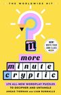 "THE WORLDWIDE HIT", "more minute cryptic", "NEW! WRITE YOUR OWN CLUES", "170 ALL-NEW WORDPLAY PUZZLES". Helles Design.