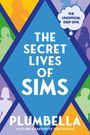 "The Secret Lives of Sims", "The Unofficial Deep Dive". Bunte Silhouetten in Dreiecken als Hintergrund.