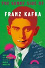 "The Sunny Side of Franz Kafka". Bunter, verspielter Hintergrund mit stilisiertem Porträt eines Mannes.