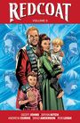 "REDCOAT VOLUME 3" steht oben. Eine Familie in historischen Kostümen lächelt, im Hintergrund sind blaue Schattenbilder.