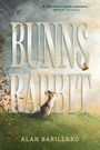 „Bunns Rabbit“ von Alan Barillaro. Ein Kaninchen sitzt im Gras, umgeben von Schmetterlingen und fallenden Blättern.