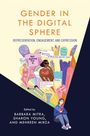Text: "GENDER IN THE DIGITAL SPHERE. REPRESENTATION, ENGAGEMENT, AND EXPRESSION." Illustration mit vielfältigen Symbolen und Figuren.