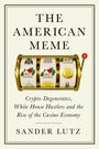 "The American Meme", "Crypto Degenerates, White House Hustlers", "Sander Lutz". Ein Slot-Machine-Design mit Symbolen.