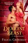 Rezension von NEW YORK TIMES. Titel: "DEAREST BEAST". Autorin: Felicia Grossman. Frau sitzt auf dem Schoß eines Mannes.