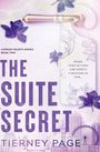 London Hearts Series Book Two: THE SUITE SECRET, Tierney Page. Türschild mit Blumen und Londoner Skyline im Hintergrund.