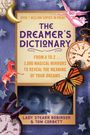 Buchtitel: "The Dreamer's Dictionary". Illustration mit Uhr, Schmetterling, Mond und farbigen Figuren auf lilafarbenem Hintergrund.