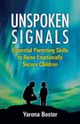 „UNSPOKEN SIGNALS: Essential Parenting Skills...“ Zwei Silhouetten vor Nordlichtern, ein Erwachsener und ein Kind.