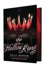 „The Hollow King“ von Kelly Andrew. Oben sieben rote Kerzen, der Wachs fließt nach unten und tropft dunkel.